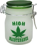 Airtight Glass Storage Jar Medium 3.75" Tall (frosted Hi Maintenance). Fixed Price $25.82.