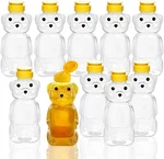 Honey Jar Containers 10 Pack, 8 Oz Clear Squeeze Bottles With Flip-top Lid. Fixed Price $31.02.