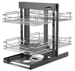 Vevor 2 Tier 4 Shelf Blind Corner Pull Out Organizer Chrome Kitchen Cabinet. Fixed Price $89.24.