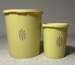 Vintage Tupperware Servalier 805-1 811-2 Yellow Harvest Containers W/lids 4PCS. Fixed Price $23.00.