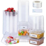 18 Oz 50 Pack Small Square Deli Containers With Lids Plastic Freezer Food Reu.... Fixed Price $62.15.
