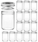 Verones Mason Jars 8 Oz, Canning Jelly With Green,silver. Fixed Price $33.11.