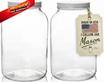 Kitchentoolz Jar 1 Glass With Gallon, White Lid (2 Pack). Fixed Price $55.18.
