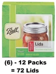 (6) Ball 12 Packs Regular Mouth Mason Canning Jar Lids (no Bands) 72. Fixed Price $42.99.