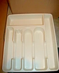 Vintage Rubbermaid Silverware/flatware/kitchen Utensil Holder Tray - Beige #2925. Fixed Price $16.99.