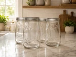 Ball 16 Oz Fluted Jars Glass Pint Drinkware & Canning W/ Lids. Fixed Price $17.99.