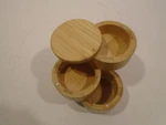 Totally Bamboo Triple Salt Cellar, Spice Box 3 Tier Magnetic Swivel Lids. Fixed Price $12.00.