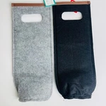 Set Of 2 Design Group Wine Bag Gifting Bottle 6IN X 15 Gray & Black. Fixed Price $9.88.