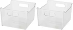 Oggi Storage Bin With Handles Deep 9.75X9X6 Clear Kitchen Pantry Fridge Organizi. Fixed Price $47.85.