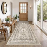 Vintage Hallway Runner Rug 3X8: Large Soft Washable Entryway For Kitchen Laun.... Fixed Price $47.45.