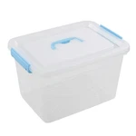 12 Plastic Storage Bin With Lid, Clear Transparent Box Handles Set Of. Fixed Price $35.06.