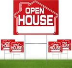 Open House Signs (5 Pack), 16" X 12" Double-sided Yard With Metal Stakes,. Fixed Price $24.17.