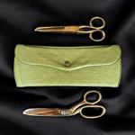 Vintage Richards Of Sheffield Scissors Set Case Radiant Golden Rustless. Fixed Price $38.91.