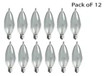 Ge Proline 40 Watt Clear Cac 130V - Bent Tip Decorative Light Bulbs (lot Of 12). Fixed Price $19.99.