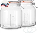 Pack 79OZ Glass With LID(2350ML), 0.6 Gallon Mason Jars Wide Mouth Ai. Fixed Price $54.11.