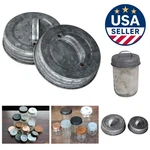 Rustic 4 Pack Galvanized Steel Lids For Wide Mouth Mason Canning Jars. Fixed Price $34.19.