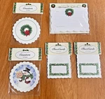 Vtg Christmas Coasters Recipe & Place Cards Name New Carols Rose Garden Lot Of 5. Fixed Price $25.00.
