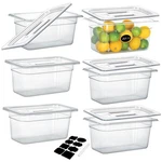 Bieama Pack Nsf Food Pans With Lids, 1/3 Size 6'' Deep Commercial Stor.... Fixed Price $106.24.