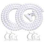 White Cable Organizer Cord Wire Cover Hider Sleeve Management 2 Pcs, Viwieu C.... Fixed Price $25.00.