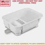Self Draining Dish Drying Rack With Spout Countertop Kitchen Sink Drainer White. Fixed Price $9.07.