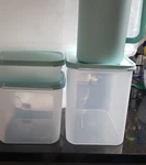 New Tupperware Modular Mates Square Containers 6 Piece Set Size #1 #2 & #3 Mint. Fixed Price $37.00.