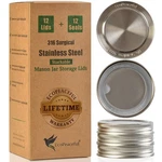 Ecopeaceful 316 Surgical Stainless Steel Mason Jar Lids Regular Mouth,origina.... Fixed Price $34.18.