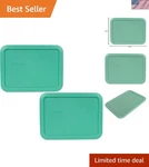 Durable Dishwasher Safe Food Storage Lids For 3-CUP Dishes Light Green 2-PACK. Fixed Price $18.99.