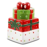 Gibson Home Christmas Estate 7.5" Gift Box Holiday Cookie Jar. Fixed Price $45.13.