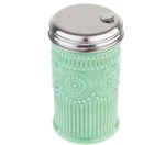 Tablecraft Jadeite Glass Green Sugar Shaker Embossed. Fixed Price $40.00.
