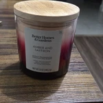 Better Homes & Gardens Saffron Jar Candle, Red/amber, Wax, 12 Oz. Fixed Price $7.64.
