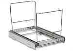 Holdn Storage Pull-out Cabinet Trash Organizer, Single Can, Chrome. Fixed Price $42.99.