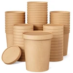 Jolly Party 25PACK 32OZ Paper Soup Containers With Lids, Disposable Foo.... Fixed Price $41.24.