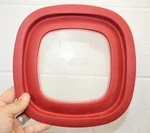 Rubbermaid Storage Container Replacement Clear Window Lid 10M5M6 Red 9.5". Fixed Price $12.95.