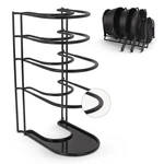 Cuisinel Heavy Duty Pan Organizer, Tier Rack, Holds 50 Lb - Black. Fixed Price $33.29.