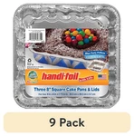 9 Pack 8" Square Aluminum Blue Geometric Cake Pan W/ Lids 3 Count. Fixed Price $58.51.