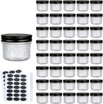 Glass Jars With Black ,small 40PACK Regular Lids, Clear. Fixed Price $40.17.