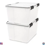 Iris Usa Weatherpro 47 Qt Storage Bins 2 Pack Bpa-free Stackable Plastic Boxes. Fixed Price $110.23.