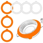 6 Pcs Silicone Gaskets 3.75" Rubber Seals Rings For Glass Jars, White & O.... Fixed Price $11.79.