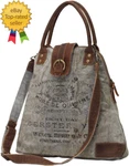 Upcycled Gerster Shoulder Bag - Measures 16 Inches Wide By 15 High. Fixed Price $70.61.