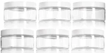 Juvitus 8 Oz Clear Pet Plastic Low Profile Jar With White Smooth Lids (6 Pack). Fixed Price $25.79.