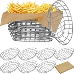 12 Pcs Wire Bread Bulk 9.5X6.2X2.2 Inch Oval Metal Dinner Roll Baskets.... Fixed Price $78.36.
