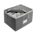 Richards Homewares Micro Fiber Deluxe Twelve Section Stemware Chest-grey 7093. Fixed Price $38.60.