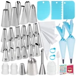Makmeng Piping Bags And Tips Set - 50PCS Cake 6.02*4.06*1.5INCH, Blue. Fixed Price $22.99.