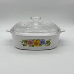 Corning Ware Summer Blush Pansies A-2-B Casserole Dish Liter W/lid. Fixed Price $22.00.