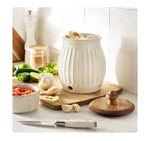 Pioneer Woman Colette Stoneware Garlic Keeper, White. Fixed Price $38.00.