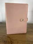 Zicoto Pink 6 Planner Binder Cover Faux Leather Organizer Gold Rings. Fixed Price $14.99.