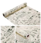 Vintage Newspaper Vinyl Contact Wallpaper Self Adhesive Cabinet Shelf D.... Fixed Price $17.09.