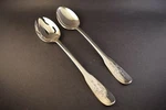 Gorham Silver Plate Serving Set 10 1/2 Inches Rochambeau To Lt Gov Jabez Bowen. Fixed Price $29.00.