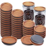 36PACK Wide Mouth Mason Jar Lids - Acacia Wooden Storage Canning Wit.... Fixed Price $75.05.