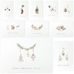 Zicoto Beautiful Modern Rustic Christmas Cards Set Of 20 - Incl. Bulk Envelop.... Fixed Price $13.62.
